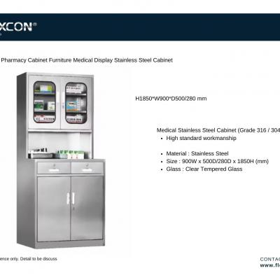 Stainless Steel Cabinet Furniture Medical Display Cabinet 