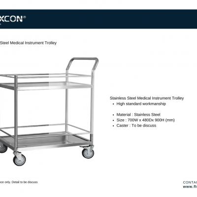 Stainless Steel Medical Instrument Trolley
