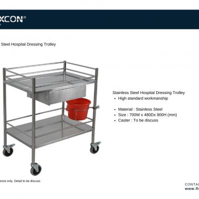 Stainless Steel Hospital Dressing Trolley