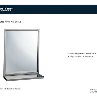 Stainless Steel Mirror With Shelve